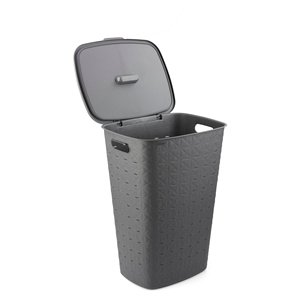 Cesto para la ropa sucia de plástico reciclado (56Lt) SOFTEX Gris K258698 - Product Image 1