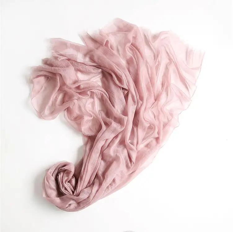 Ультратонкий однотонный смешанный кашемировый шарф МВФ Высококачественная летняя марлевая кашемировая шаль