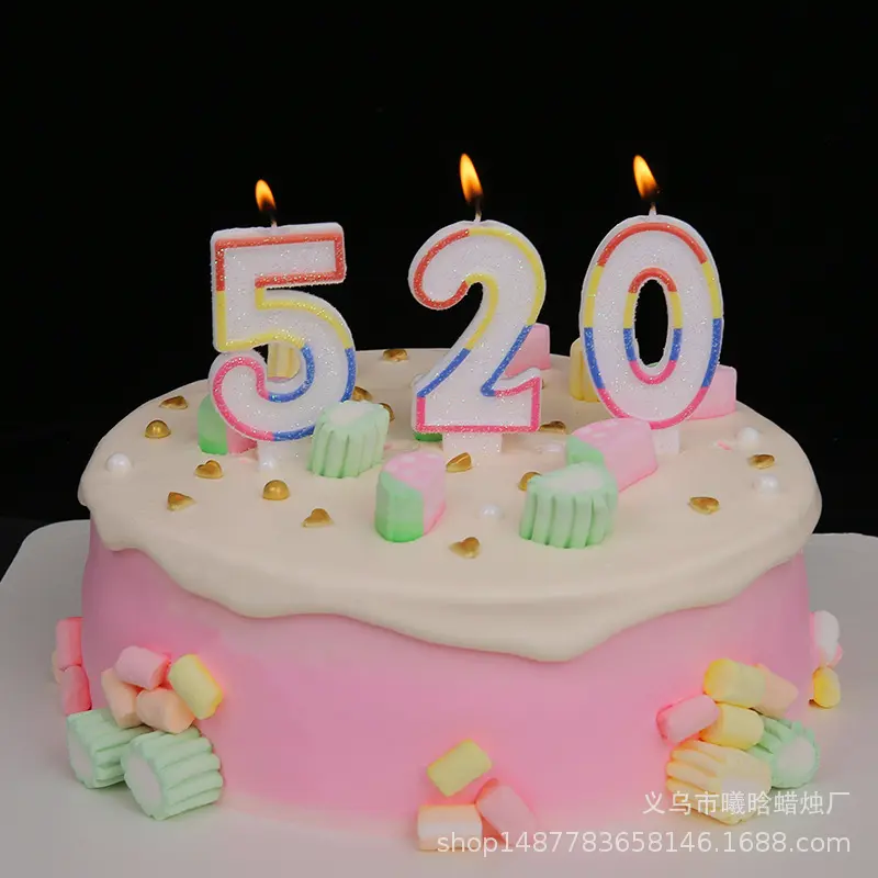 Color Paraffin Wax Candle 0 To 9 Number Candles Birthday Candle