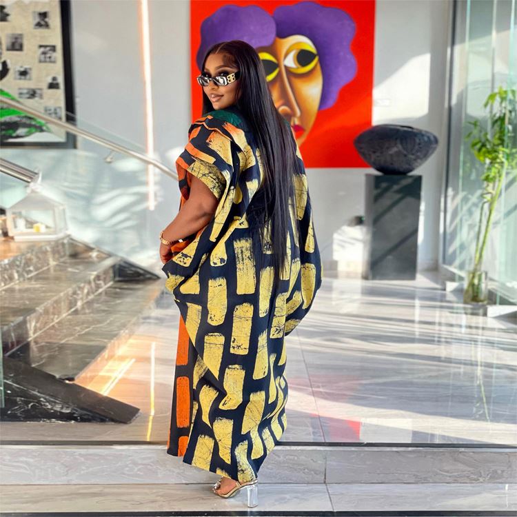 Ghana Traditional Dress - Elegant African Maxi Dress