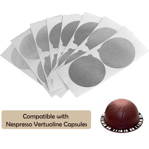 Capsules de café <span class=keywords><strong>Nespresso</strong></span> Vertuoline, couvercles en aluminium auto-adhésifs de qualité alimentaire, 63 mm, 100 pièces emballées, revêtement - Product Image 3