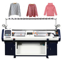 Machine à tricoter industrielle automatique à trois systèmes pour pulls en jersey à plat à vendre