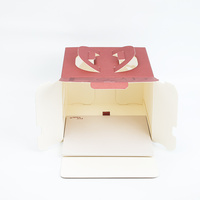 Boîte à gâteau OEM en carton alimentaire avec poignée, impression personnalisée du logo de la marque, vente en gros directe d'usine, boîte à dessert en papier