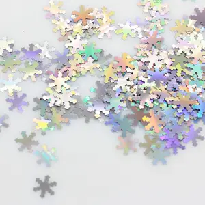 Ultrathin Snowflake Shape Sliver Sequins For Nail Art Silver Color Winter Holiday Party Decoration Mobile Phone Shell Art