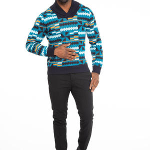 Chandail de vêtements pour hommes à imprimé africain Kente de conception personnalisée en Europe et aux États-Unis pour <span class=keywords><strong>2022</strong></span> - Product Image 3