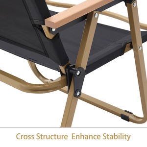 Chaise Kermit noire durable, camping, portable, pêche, camping, aviation, fibre de carbone, tissu Oxford - Product Image 3