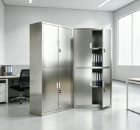 Armoire de classement en acier inoxydable robuste de 0,5 à 1,2 mm, H1800W900D400mm, armoire de rangement de bureau verrouillable
