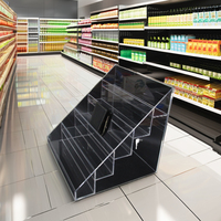 Jihong acrylique cosmétique portefeuille support Mobile présentoir supermarché étagère Transparent Carton emballage personnalisable léger