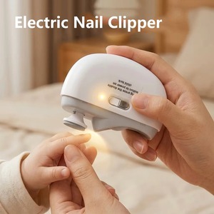 Coupe-ongles électrique pour bébé et adulte, 2 vitesses, rechargeable, avec lumière, outil de manucure 2 en 1 pour ponçage et polissage - Product Image 1