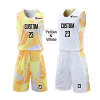 Maillot et short de basketball réversibles personnalisés par sublimation OEM pour hommes – Tenue de basketball à séchage rapide pour l'entraînement et l'équipe