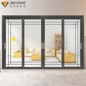 Porte <span class=keywords><strong>coulissante</strong></span> insonorisée NFRC de haute qualité, à rupture de pont thermique, en aluminium, avec double vitrage trempé, à économie d'énergie - Product Image 2