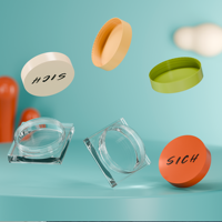 1g 2g 5g 10g 15g Pot d'emballage cosmétique de forme carrée en plastique PS Pot de poudre pailletée avec couvercle