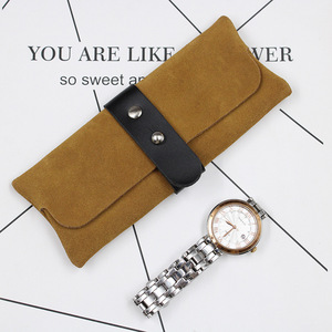 Bolsa para reloj de cuero genuino, nueva bolsa de embalaje de cuero, bolsa de almacenamiento de joyas, bolsa de almacenamiento portátil para viajes, personalizable. - Product Image 1