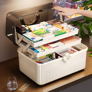 Paquete familiar de gran capacidad, caja de medicamentos, almacenamiento de medicamentos en el hogar, bolsa médica de emergencia farmacéutica - Product Image 6