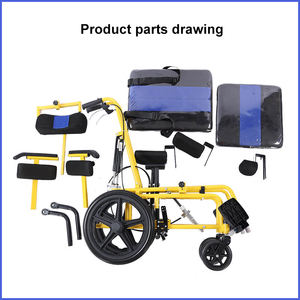 Fauteuil roulant manuel pliable pour infirmité cérébrale cp à bas prix pour enfants et adultes - Product Image 5