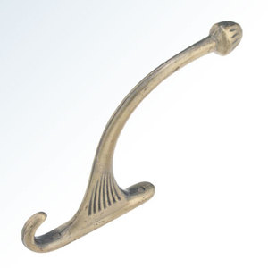 Durable Easy Install Vintage Brass Wall <b>Coat</b> <b>Hook</b> Dual Prong <b>Decorative</b> Hanging Bracket For Apartment Hotel Closet Wall - Product Image 4