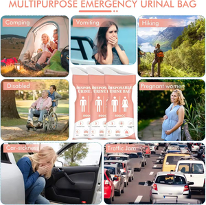 Bolsas de Orina Desechables de 800 ml, Bolsas de Orina Portátiles de Emergencia para Mujeres y Hombres, para Viajes - Product Image 6