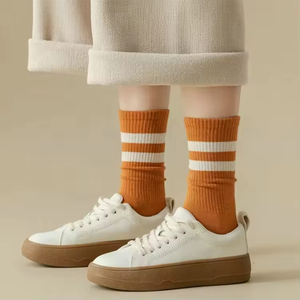 Wholesale Men's Custom Logo Streetwear <b>Socks</b> – High Quality Mid <b>Length</b> Knitted Crew <b>Socks</b> for Casual Daily Wear - Product Image 5