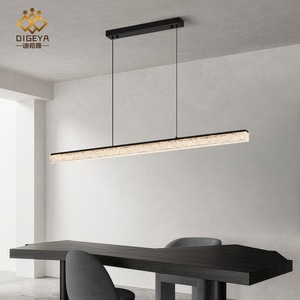 Dropshipping Shopify Modern Minimalist Linear Pendant <b>Light</b> Designer Long Strip Smart Hanging Lamp For <b>Dining</b> Table <b>Dining</b> Room - Product Image 2