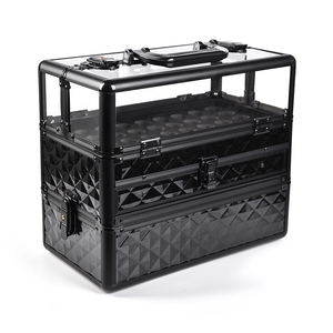 KADS Manicure Multi-layer <b>Storage</b> <b>Box</b> Aluminum Nail Polish Organizer Case Professional Large Cosmetic Beauty <b>Box</b> <b>Makeup</b> <b>Box</b> - Product Image 2