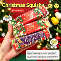Jouet anti-stress en forme de bâton de beurre à remontée lente sur le thème de Noël pour enfants de 14 ans et plus, jouet souple en boîte