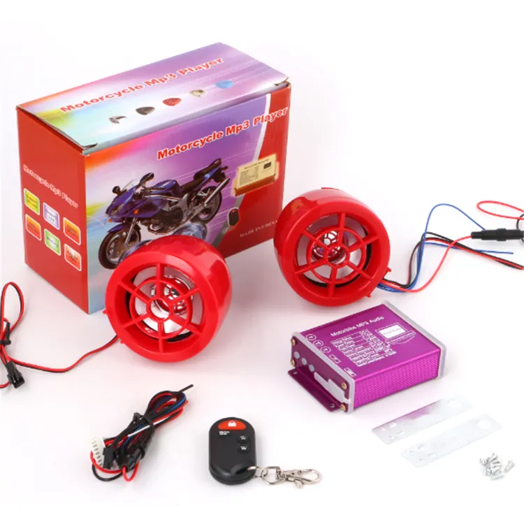 Waterdicht Motorfiets Audio Mp3 Speler Bluetooth Radio Alarm Speaker