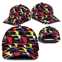 Casquette classique colorée camouflage avec carte d'Haïti – Célébrez la Journée de l'Indépendance d'Haïti 2026 avec cette casquette de baseball en polyester