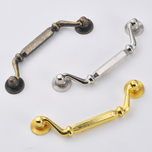 Chinese Style Zinc Alloy Drawer <b>Handles</b> 92mm Hole Spacing Antique Bronze Gold Silver Cabinet <b>Door</b> <b>Pulls</b> - Product Image 4