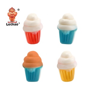 Lechao Factory 3D Gummy 4d Cupcakes Sabores de frutas <span class=keywords><strong>Halal</strong></span> Snack Bulk 1kg Bolsa Gummy Cartoon Sweet Candy - Product Image 4