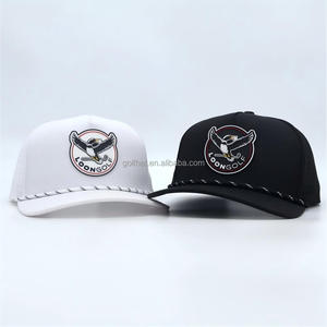 Casquette de golf personnalisée avec logo en caoutchouc PVC, haute qualité, 100% polyester, 5 panneaux, pour homme, casquette de sport, casquette de course, casquette de baseball pour papa - Product Image 3