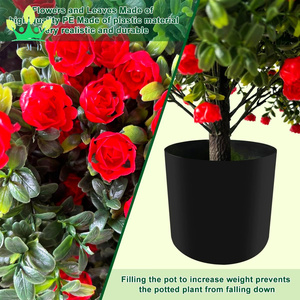 Artificielle Rose Topiaire Boule Arbre En Pot Buissons Plantes pour La Maison Jardin Arbustes Buissons Boule Arbre Bureau Porche Décoration - Product Image 5