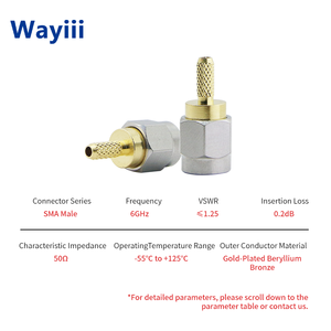 Wiiii sma पुरुष craf कोएक्सियल कनेक्टर DC-6GHz rf माइक्रोवेव एडाप्टर rf माइक्रोवेव घटक निर्माता - Product Image 5