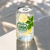 Bouteille en plastique PET transparente jetable avec anneau de traction, logo personnalisé, 330 ml, 500 ml, pour boissons gazeuses, jus, soda, bière, café