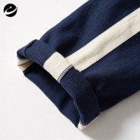 Ensemble de survêtement décontracté XUCHANG original avec logo personnalisé en coton, lin et nylon, veste et pantalon amples et oversize pour homme
