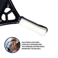 Raquette de paddle en fibre de carbone avec logo personnalisé pour les sports de plein air, graphite 3K/12K/18K, forme diamant/goutte d'eau/ronde, poignée EVA portable