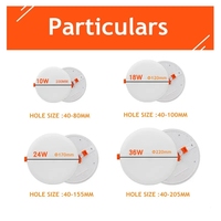 Éclairage de panneau intérieur réglable, encastré, sans cadre, rond, panneaux LED 3D pour plafond