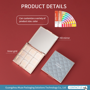 <span class=keywords><strong>Palette</strong></span> de fards à paupières fantaisie personnalisée en usine, vide, carrée, <span class=keywords><strong>pour</strong></span> highlighter et correcteur, avec clip - Product Image 5