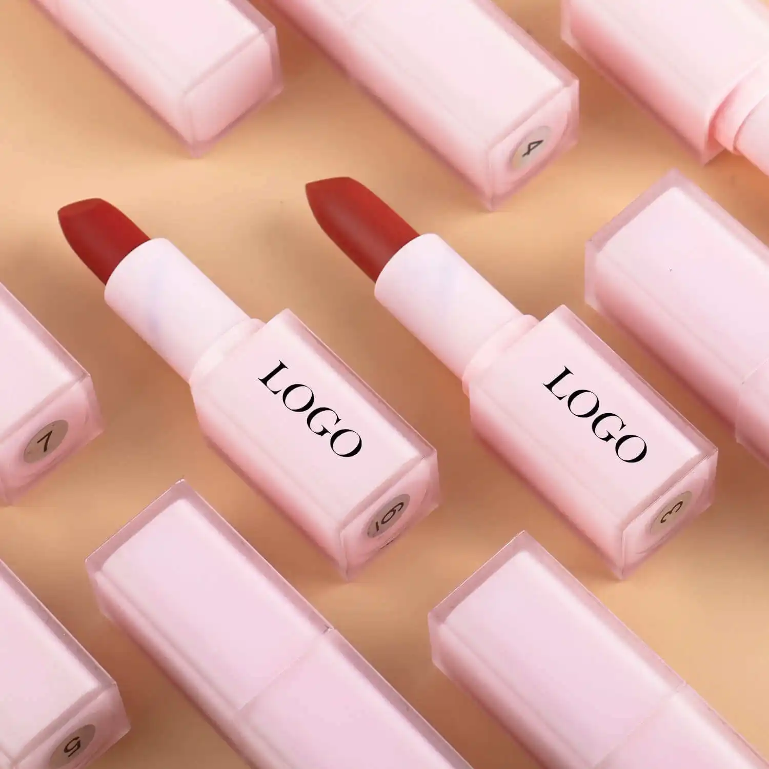 Crie sua própria marca Marcas de maquiagem chinesas Batom Selling Lip Stick Private Label Batom Matte Com Logotipo E Caixa Personalizada