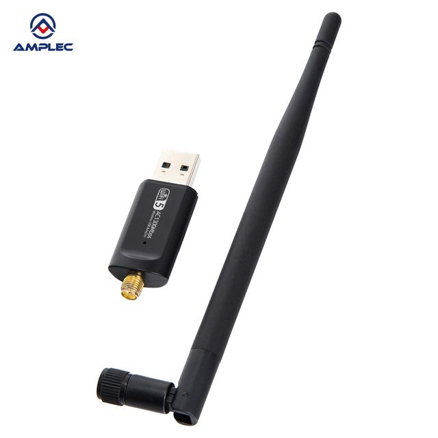 1300Mbps USB Wi-Fi Adapter, Dual Band 2.4G/5G AC1300 Wireless Network Card for PC/Laptop