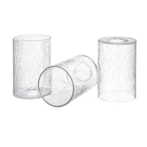 Handgeblazen Clear Crack Glas Cilinder Lampenkap Voor Kroonluchter Armatuur Vervanging