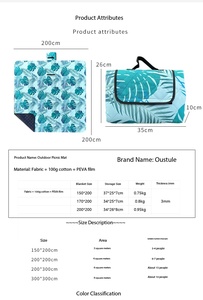 Tapis de pique-nique extérieur en tissu personnalisé, imperméable, anti-humidité, facile à nettoyer, tapis de <span class=keywords><strong>camping</strong></span>, tapis de pique-nique ultrasonique pour <span class=keywords><strong>les</strong></span> sorties printanières - Product Image 6