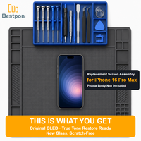 Repuesto de Pantalla OLED para iPhone 16 Pro Max, Reemplazo de Cristal, Reacondicionado, Panel y Circuito Integrado Originales, Grado A