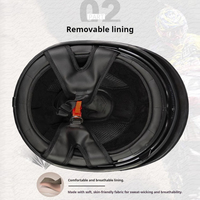 Casque de moto rétro en fibre de carbone de gros de l'usine AD avec doublure confortable, lunettes de protection, casque personnalisé