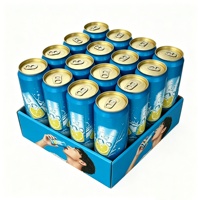Plateau en carton ondulé sur mesure à 3 plis pour 6, 12 ou 24 bouteilles ou canettes – Emballage pour bières et jus – Boîte de rangement et de présentation empilable