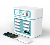 Station de location de batteries externes portables à 8 emplacements, batteries externes partagées mobiles, spécialement conçues pour les restaurants/hôtels/cafés