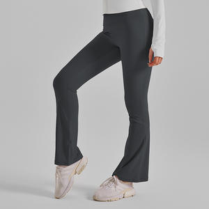 Pantalones de Yoga de Cintura Alta y Corte Ajustado, Cintura Elástica, Sensación de Piel Desnuda, Transpirables, de Secado Rápido, Diseño Reversible - Product Image 4