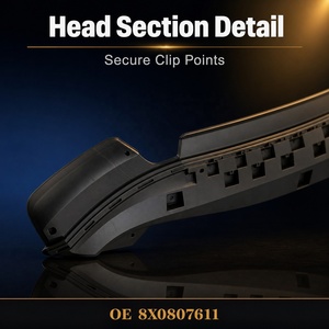 Per Audi <span class=keywords><strong>A1</strong></span> 8X 2011-2014, Elemento di Chiusura Paraurti Anteriore Inferiore in PP Nero 8X0807611, Sostituzione Diretta - Product Image 4