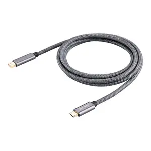 Geflochtene USB Typ C 4 Typ C Stecker zu Buchse Verlängerung kabel Bildschirms piegelung 2M Stecker Kabel Telefon an TV Plug and Play anschließen