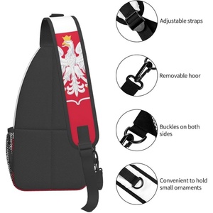 Sac <span class=keywords><strong>de</strong></span> poitrine à bandoulière avec drapeau <span class=keywords><strong>de</strong></span> <span class=keywords><strong>la</strong></span> Pologne, sac à dos patriotique <span class=keywords><strong>de</strong></span> grande capacité pour voyage et randonnée, sac à bandoulière personnalisé pour hommes et femmes - Product Image 4