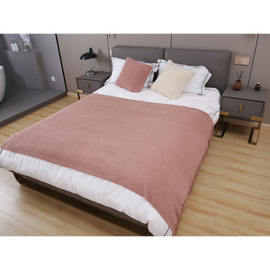 Couverture en fausse fourrure tricotée 100 % fibre de polyacrylonitrile, douce et confortable, respectueuse de la peau, lavable en machine, pour toutes les saisons, <span class=keywords><strong>décoration</strong></span> d'intérieur - Product Image 6